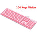 Cute Pink Wired Keyboard and Mouse Set