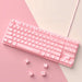 Cute Pink Wired Keyboard and Mouse Set